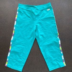 Girls, rygy, leggings, capri, green girls pants. Size L
